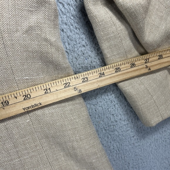 Brooks Brothers 346 Blazer Mens 46 Khaki Wool Silk Linen Sport Coat Suit Jacket - Picture 8 of 9